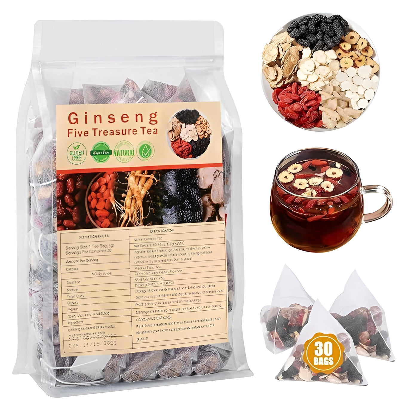 Ginseng Five Treasure Tea